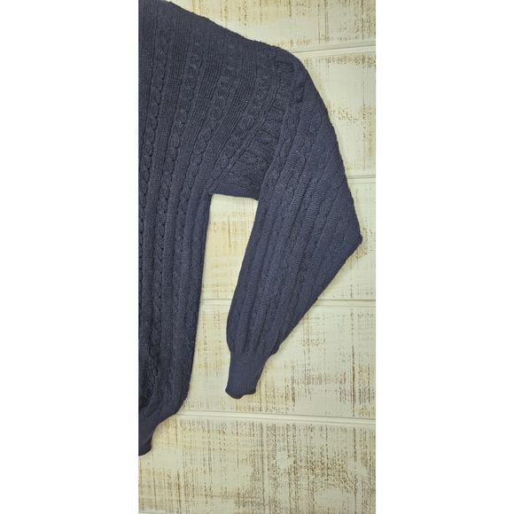 Alan Paine XL Men's Knitwear V-neck Cotton Cable Knit Crickey Jumper Vtg - Picture 11 of 16